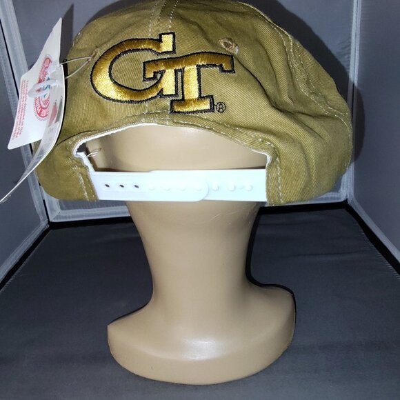 NWT! VTG 1994 Georgia Tech Yellow Jackets Global Caps BUZZ Big Logo Snapback Cap - Picture 6 of 9